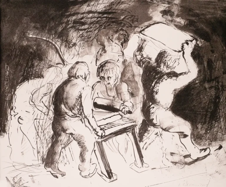 Lithografie 'Lithowerkstatt' von Bernhard Lochmann (a1114-c0003)