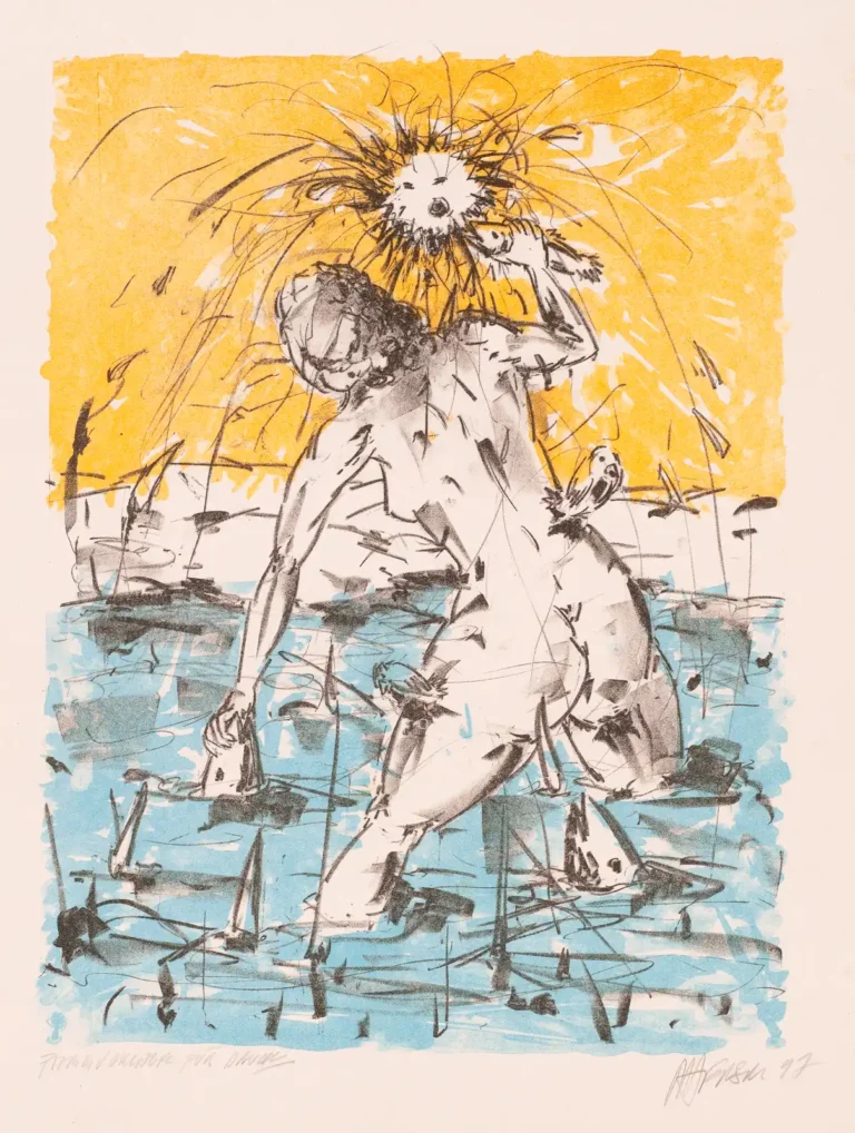 Lithografie 'Mittagsspiel' von Christian Ludwig Attersee (a0000-c0004)