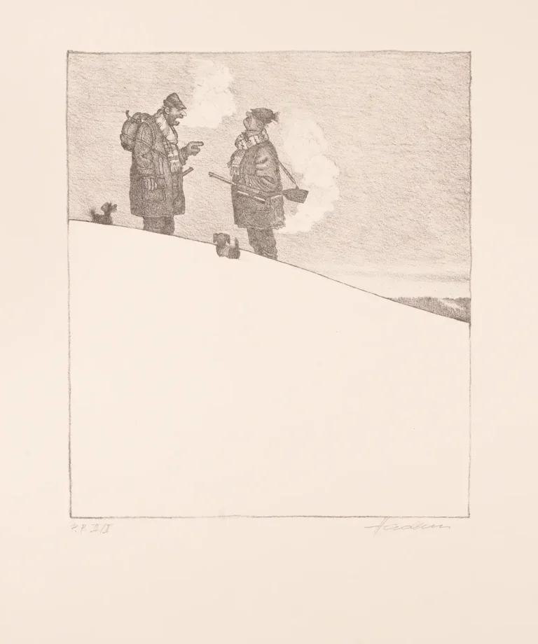 Lithografie 'Dialog' von Gerhard Haderer (a0619-c0017)