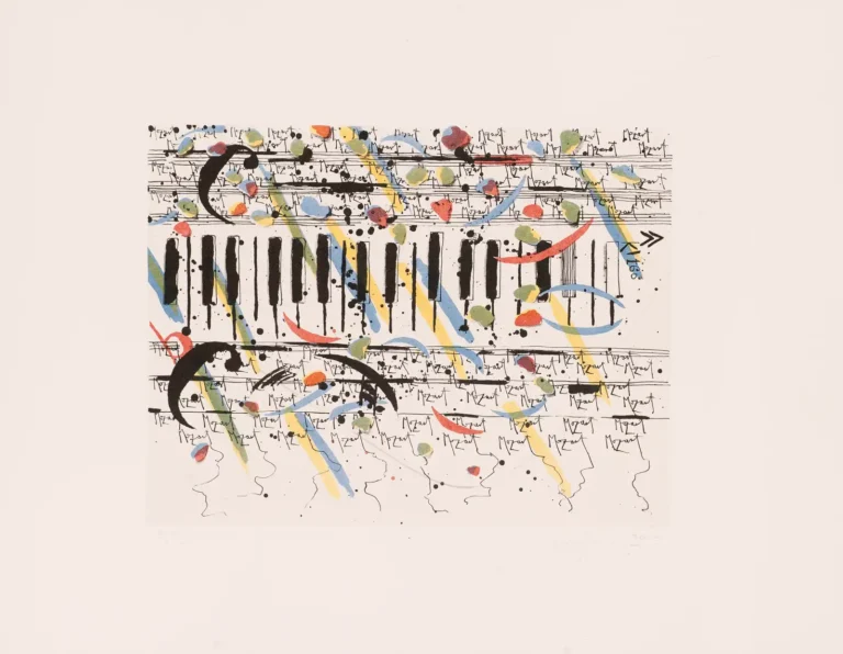 Lithografie 'Mozart' von Günther Nussbaumer (a0457-c0023)