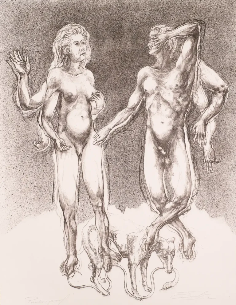 Lithografie 'Adam and Eve' von Jonathan Comerford (a0442-c0028)
