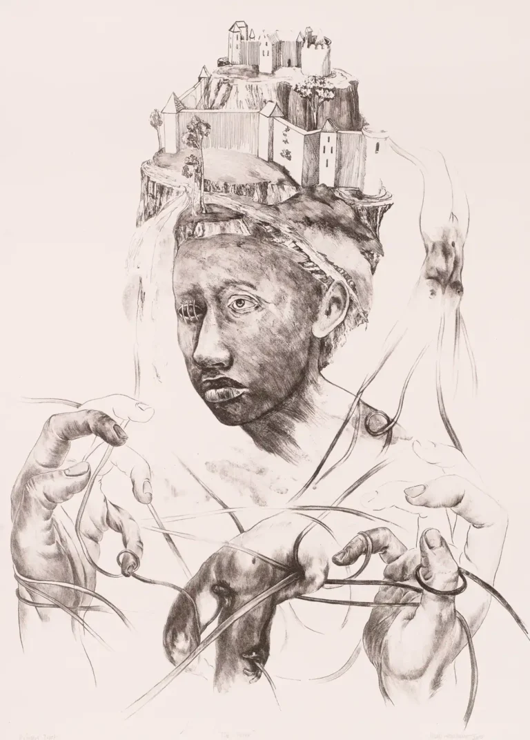 Lithografie 'The Tower' von Judy Woodborne (a0463-c0031)