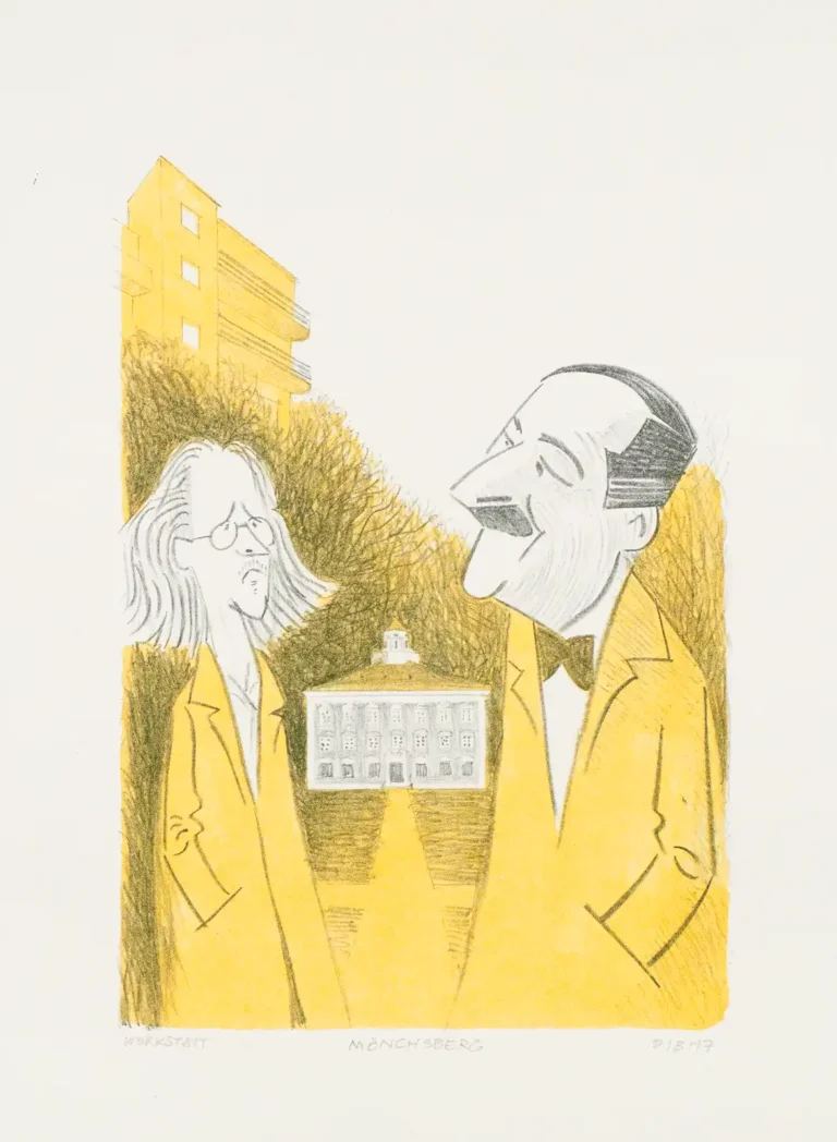 Lithografie 'Mönchsberg' aus der Serie 'Stefan Zweig' von Maroine Dib (a0695-c0039)