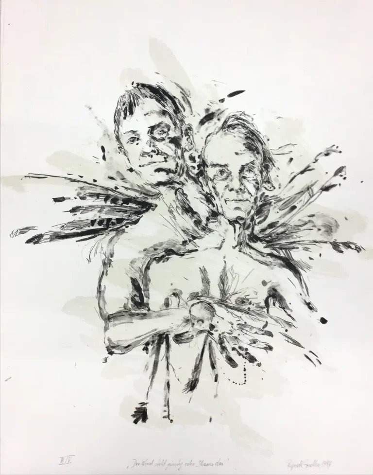 Lithografie 'Der Wind steht günstig' von Rupert Gredler (a0223-c0051)