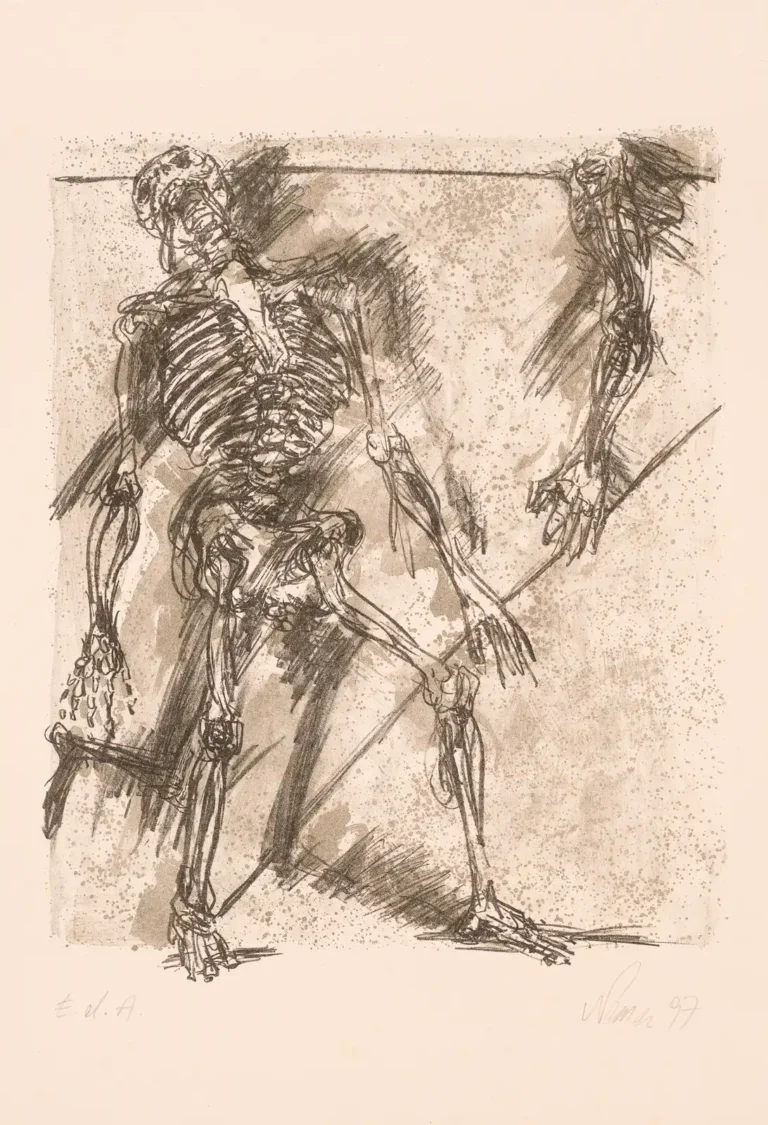 Lithografie 'Zu Vesalius 2' von Thomas Nemec (a0402-c0060)