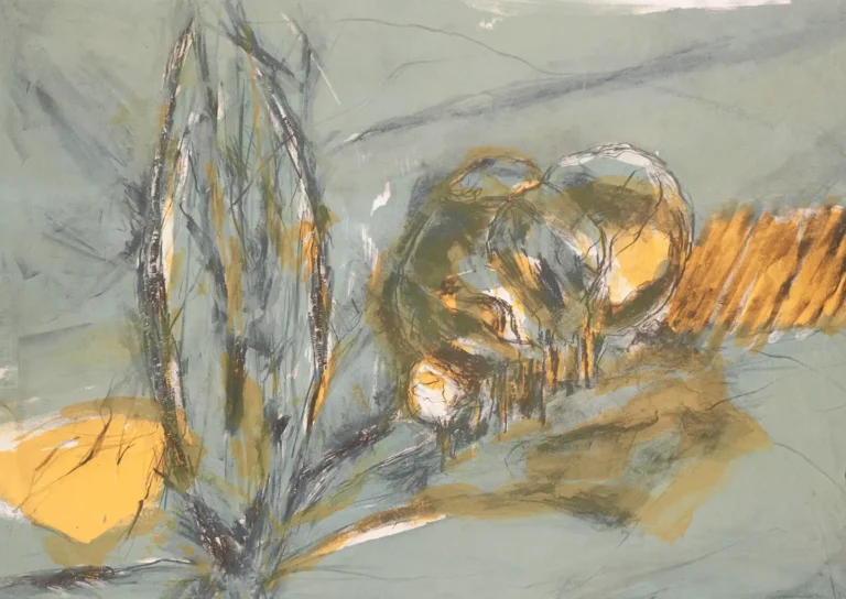 Lithografie 'Landschaft' von Trudy Ouboter (a0256-c0063)