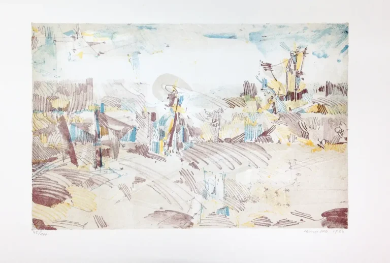 Lithografie 'Sommerlandschaft' von Werner Otte (a0334-c0065)