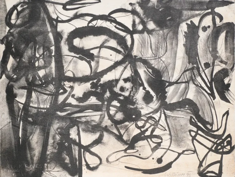 Lithografie 'Ohne Titel' aus der Serie 'Wie eine Reise' von Wolfgang Böhm (a1925-c0074)